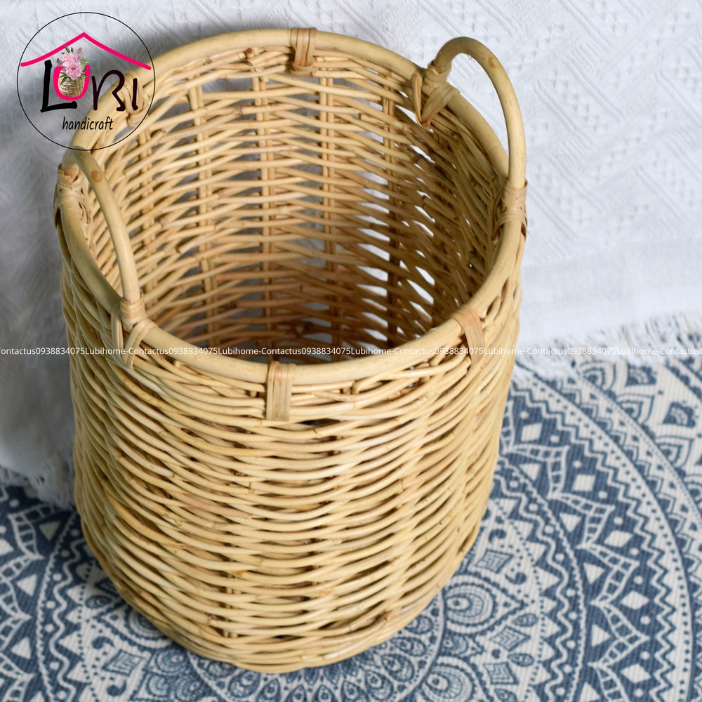 [Lubi Home] - Round rattan basket, set of 2