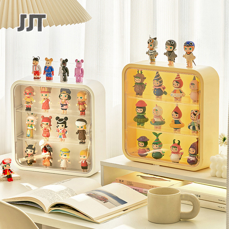 JJT Wall mounted doll storage box Wall mounted, dustproof Doll display stand, display cabinet, display box can be stacked together. transparent toy display box Doll display cabinet, clear box, toy storage box toy display box Acrylic display cabinet, box t