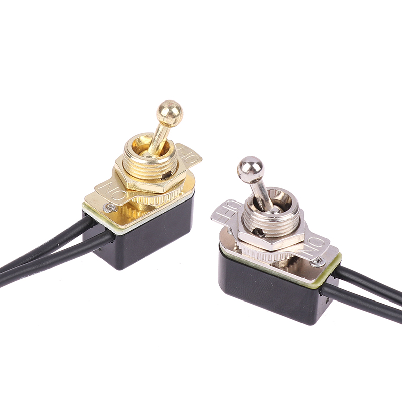 1Pc AC 250V 3A On/Off Prewired Standard Toggle Switch With Wire Cable ...