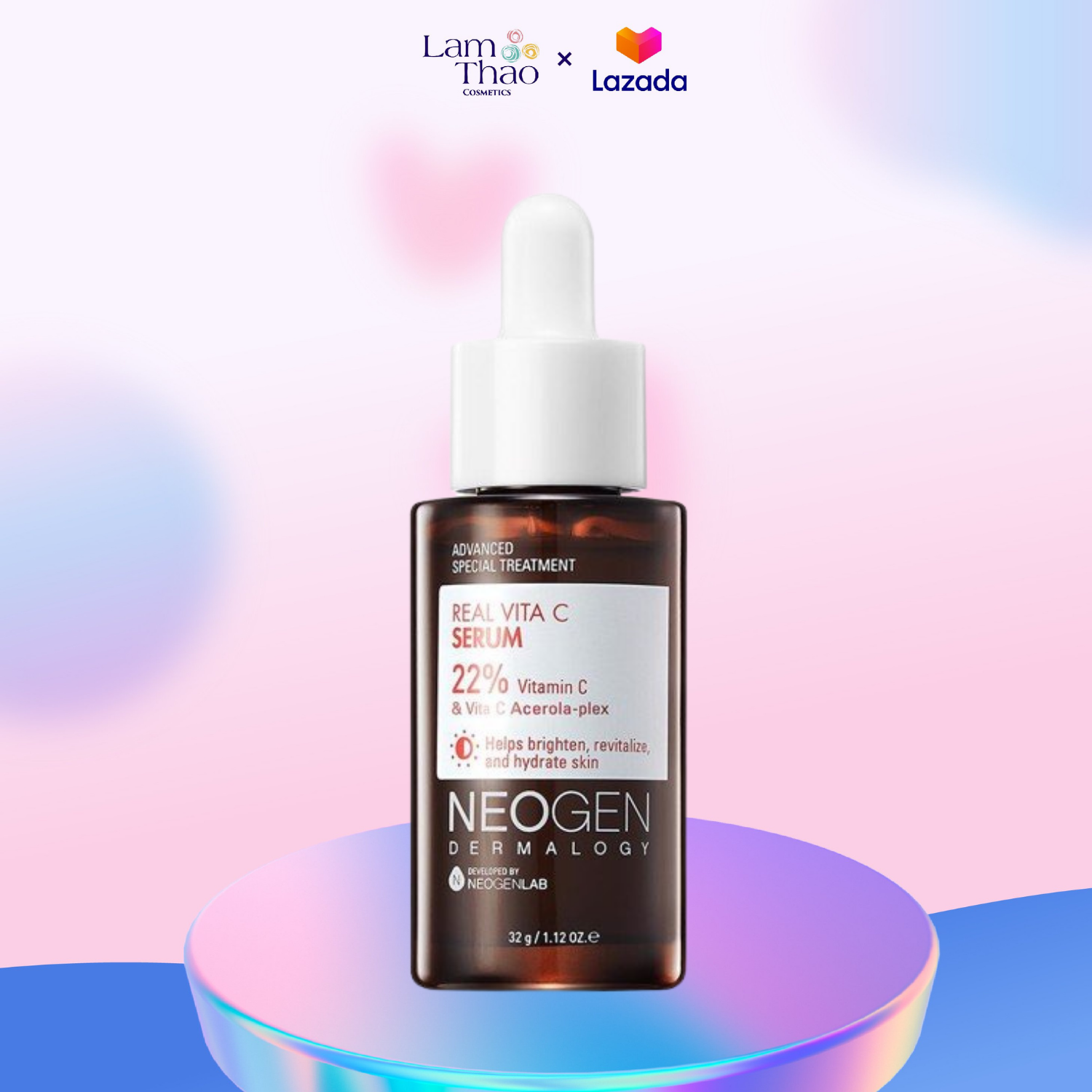 Tinh Chất Làm Sáng Xoá Thâm Dưỡng Trắng Vitamin C SAP Neogen Dermalogy Real Vita C Serum 32ml