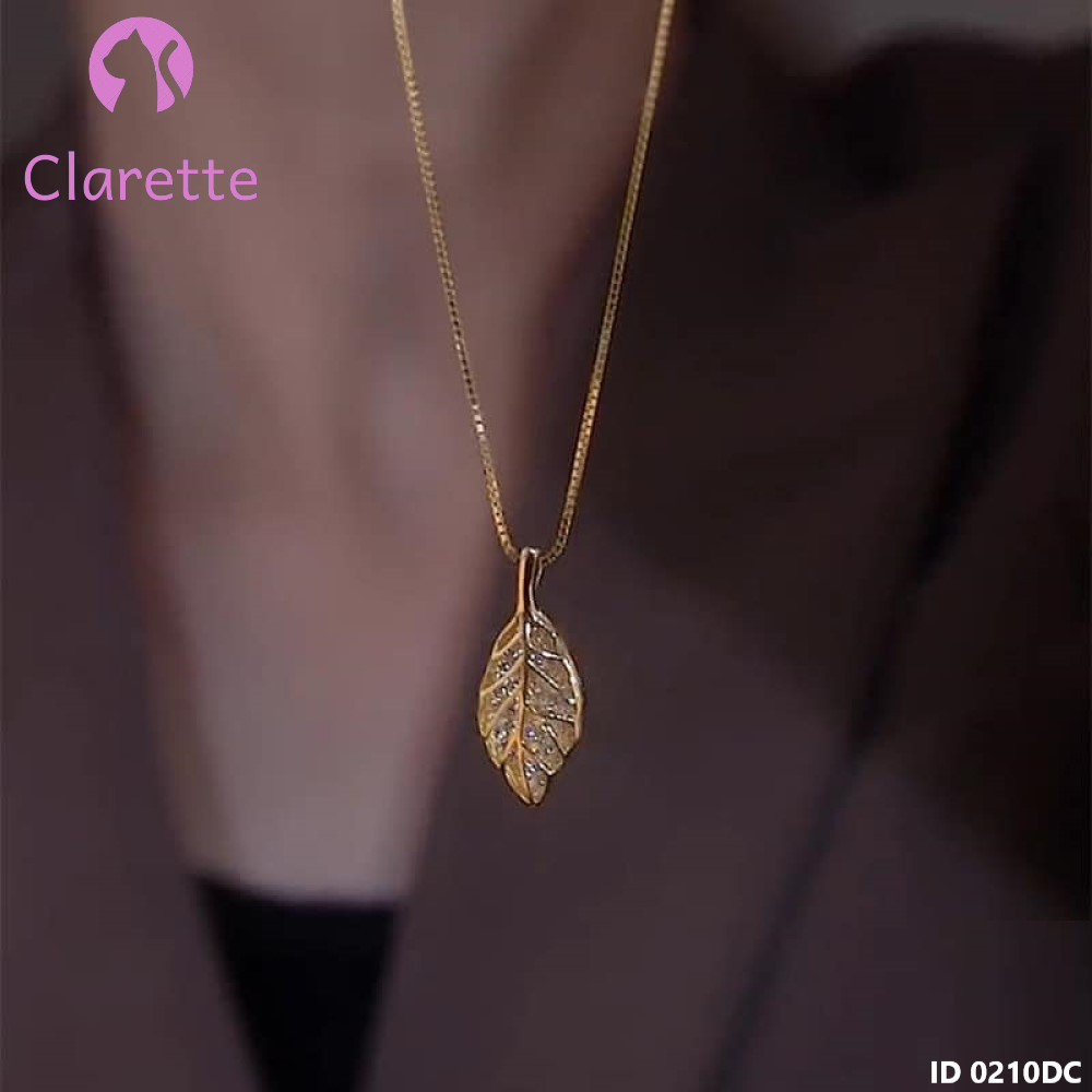 Dây chuyền bạc hình lá Clarette 0210DC