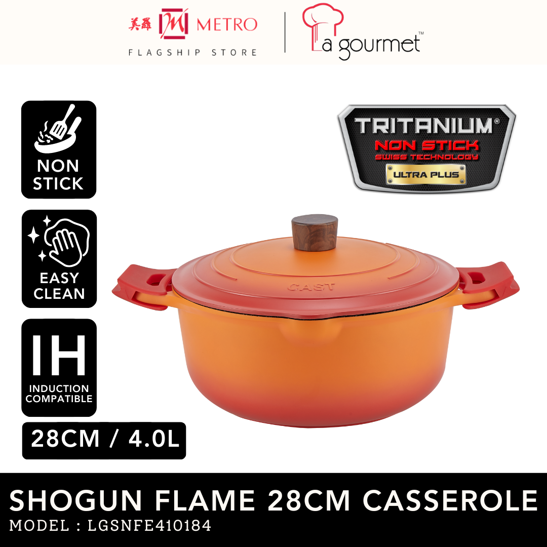 La Gourmet Shogun Flame 28cm/4.0L Casserole LGSNFE410184