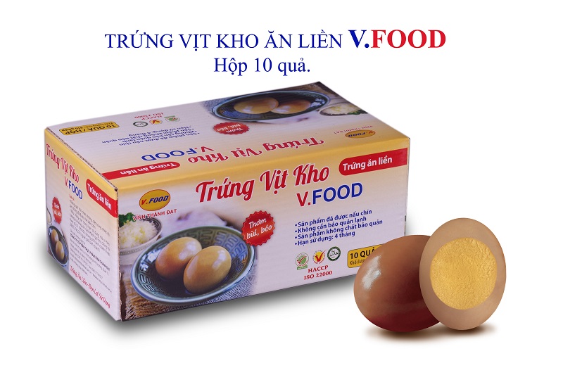 Combo 5 hộp trứng vịt kho ăn liền V.Food 10 quả