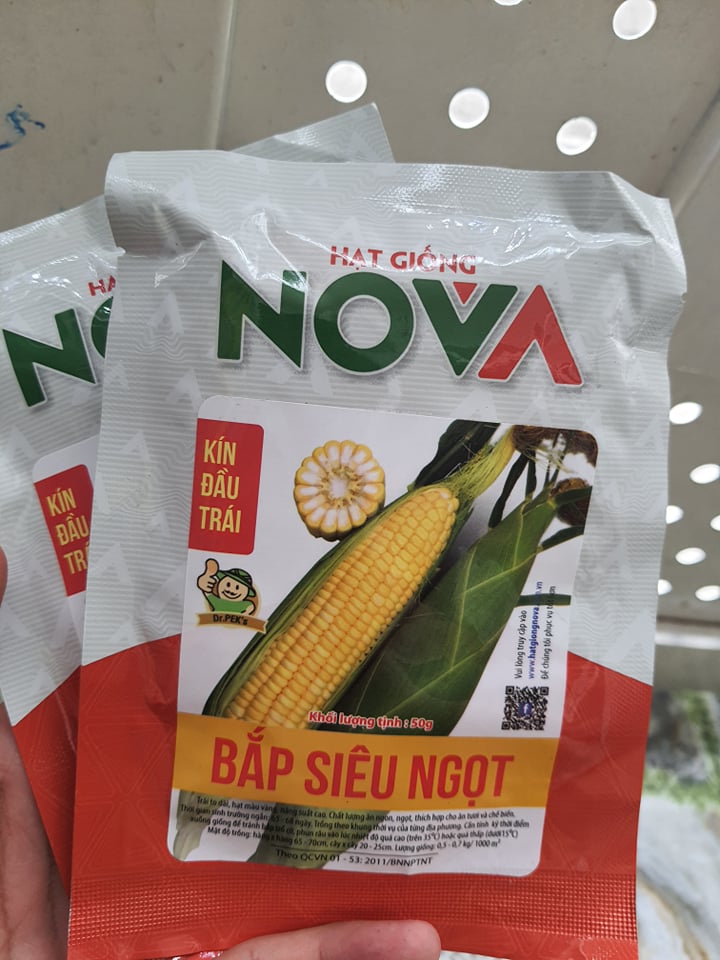Hạt giống Bắp vàng Siêu ngọt (bắp ngọt vang mỹ ) Nova - gói 50gram