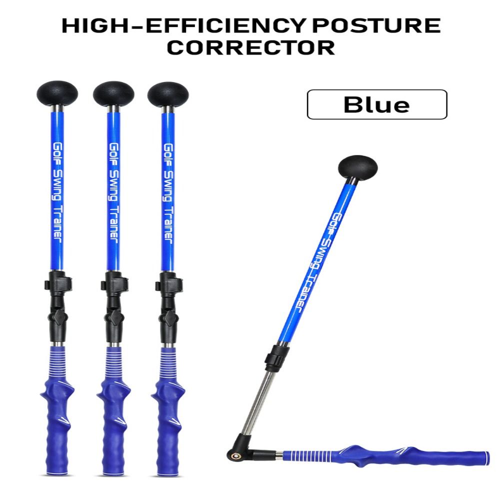 HERWK Golf Tools Folding Exerciser Training Golf Exercises Scientific Golf Beginners Telescopic Golf Corrector Practice Swing Trainer Aid Golf Swing Aligners Golf Swing Training Aid Stick