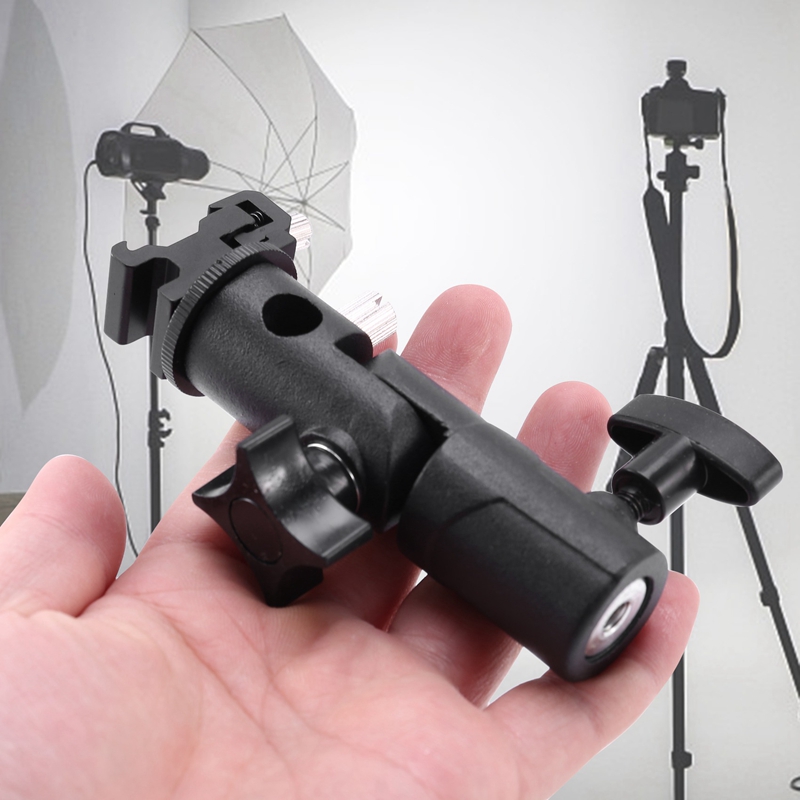 Camera Flash Speedlite Mount,Professional Swivel Light Stand Light Bracket Umbrella Bracket Mount Shoe Holder E Type For Canon Nikon Pentax Olympus and Speedlite Flashe