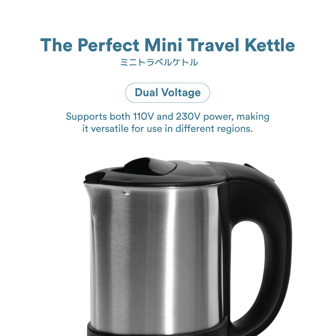 Small Electric Tea Kettle Travel Portable Mini Coffee Kettle, 110v-230v Hot  Water Boiler 304 Stainless Steel Boil Dry Protection - Electric Kettles -  AliExpress