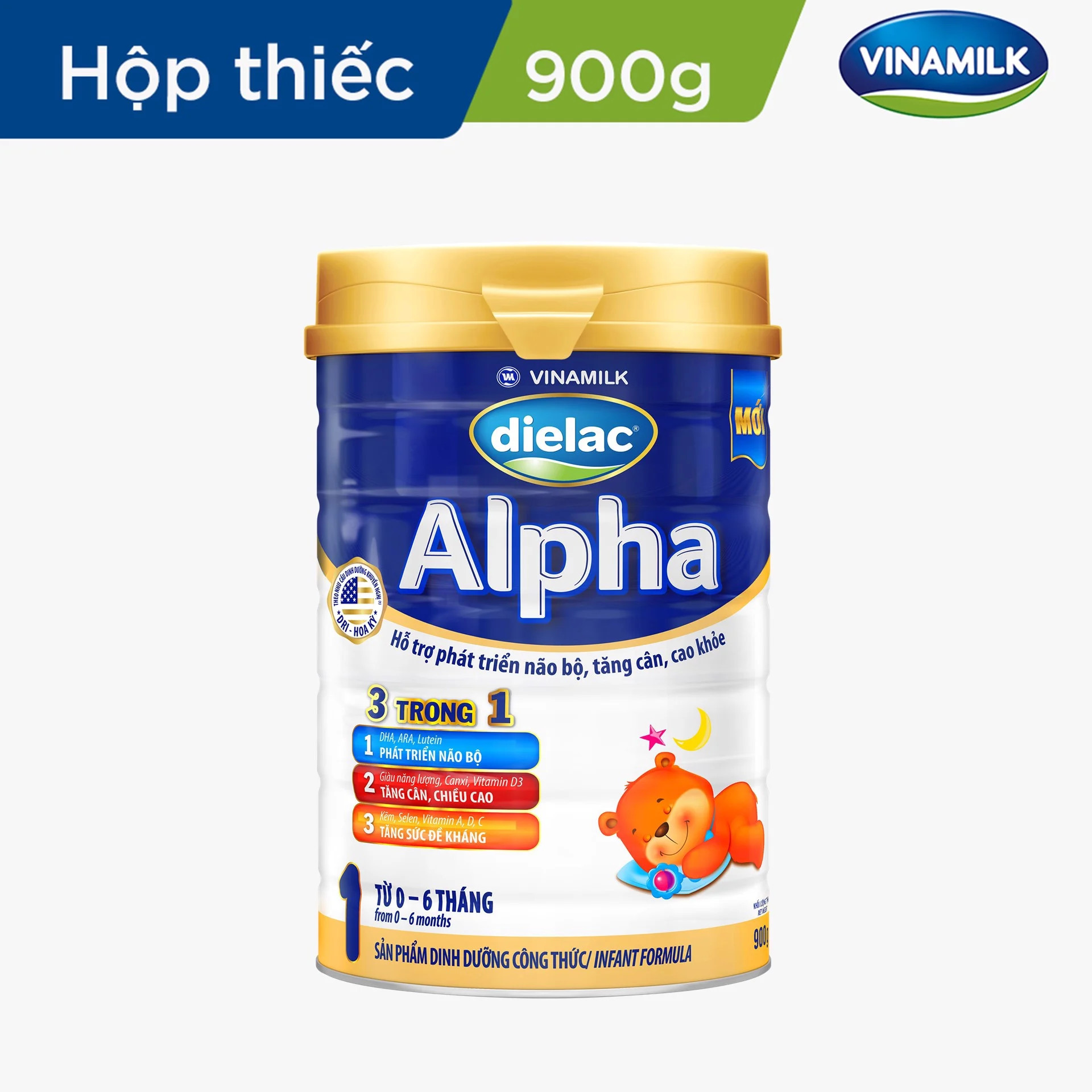 Sữa bột Dielac Alpha 1 - lon 900g (cho trẻ từ 0 - 6 tháng tuổi) Giá tốt