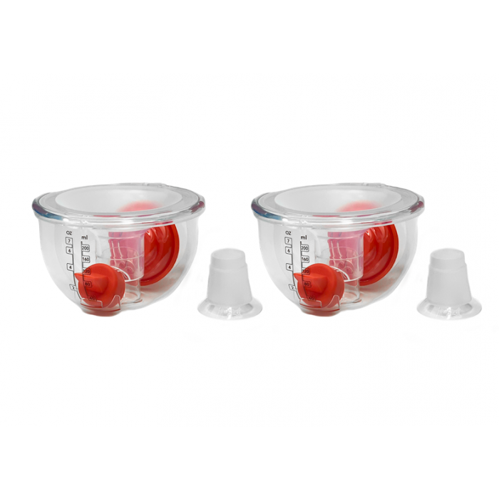 Imani Handsfree Cup Set (Clear) (25 mm Flange) - One Pair
