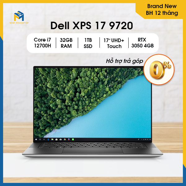 Laptop Dell XPS 17 9720 i7-12700H/32GB/1TB/17" UHD+/ RTX3050/Touch/Win11