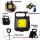 Mini Magnetic COB Keychain Light Lumens Bright USB Rechargeable Flashlight 3 Light Modes Portable Folding Bracket Work Lamp. 