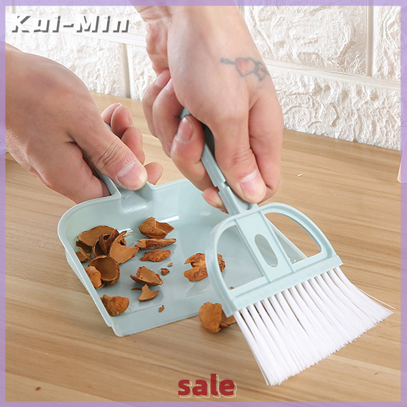 Kui-Min Mini Brush Small Broom Dustpans Set Desktop Sweeper Garbage Cleaning Shovel