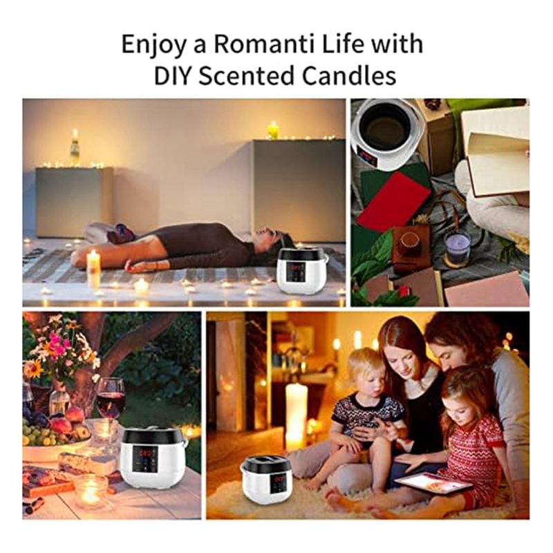 Wax Melter Candle Making LED Temperature Display for Adults Beginner, Soy Wax EU Plug