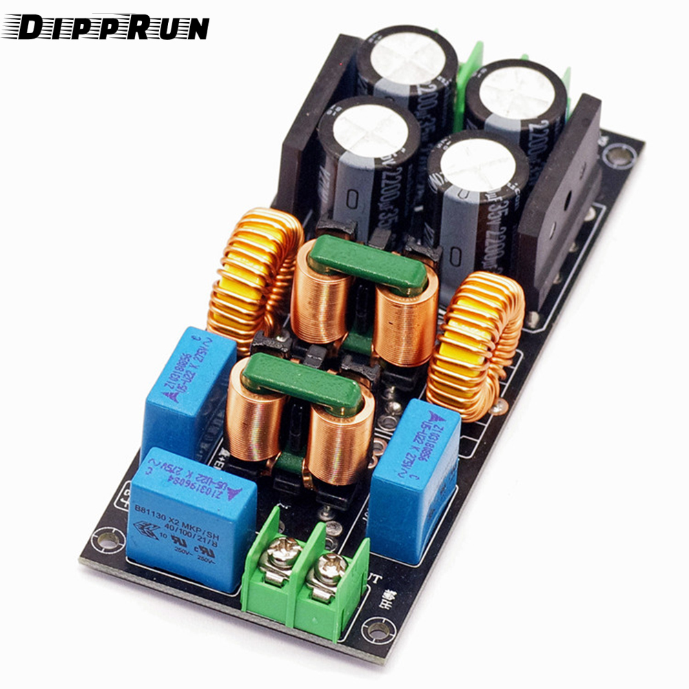 DIPPRUN DC LC Filter DC EMI Power Filter 0 to 50V 4A 10A 20A Filtering Board EMI Suppression Module
