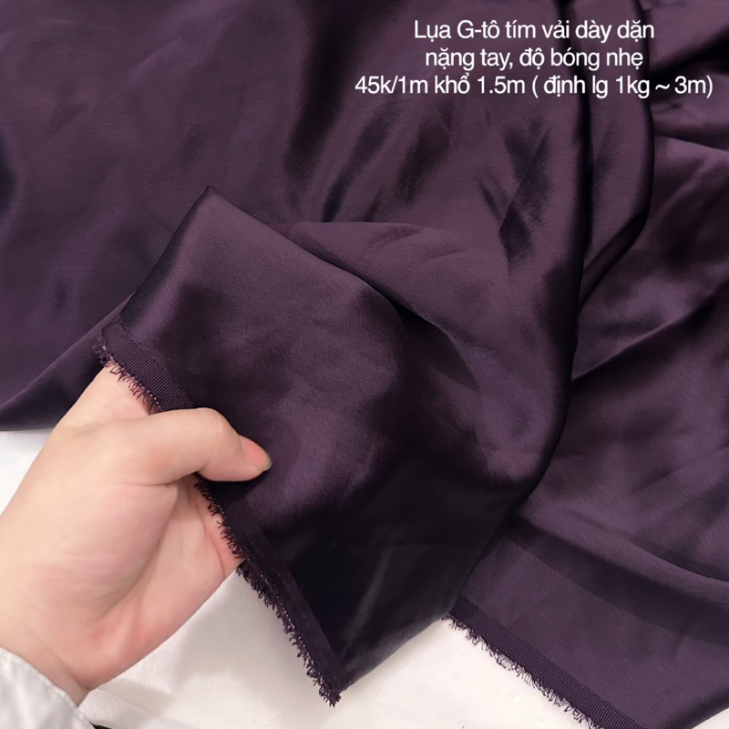 Vải lụa G-tô dày dặn khổ 1.5m lụa dày dặn suôn vải, đầm tay