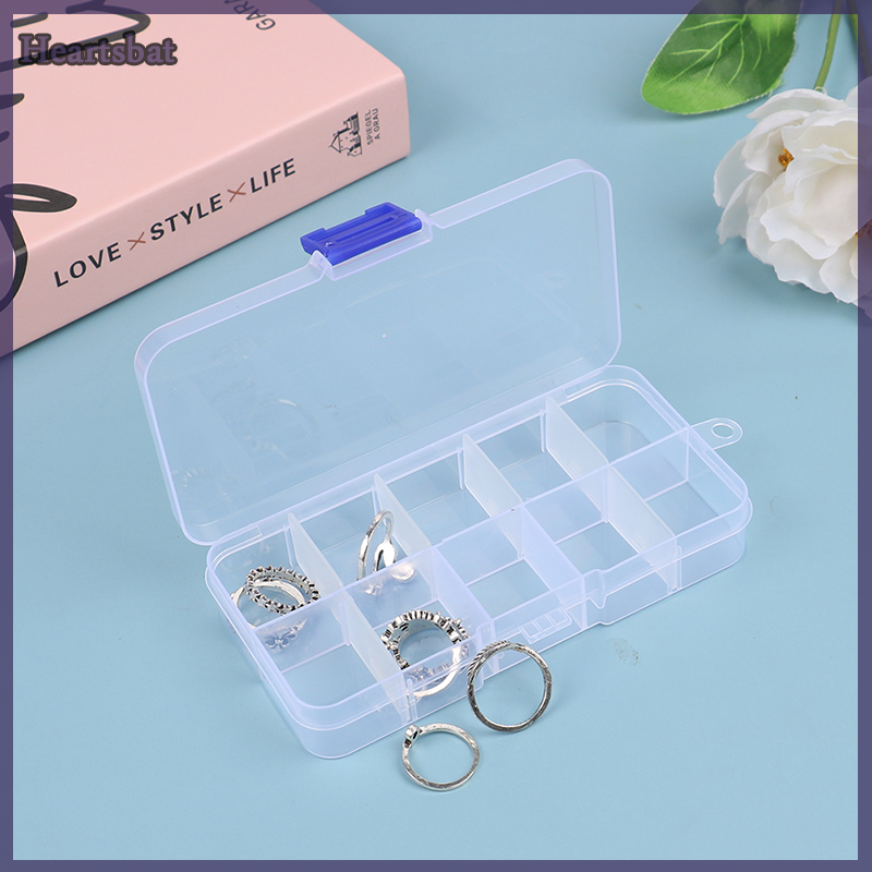 [Heartsbat] Plastic box Container Screw Holder Case Practical Compartment Jewelry Earring Display case plastic Organizer beads storage boxes