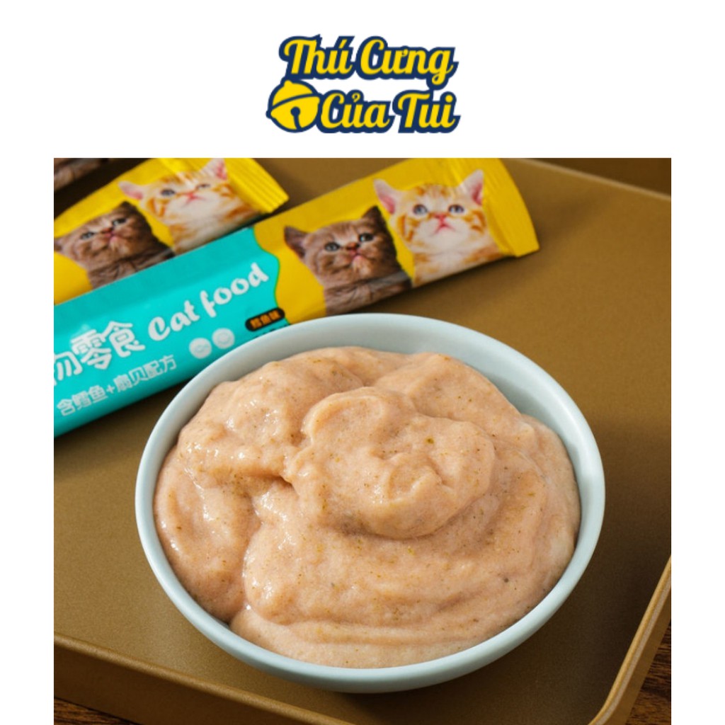 Súp thưởng dinh dưỡng cho mèo gong chong cat food 15g - thú cưng của tui