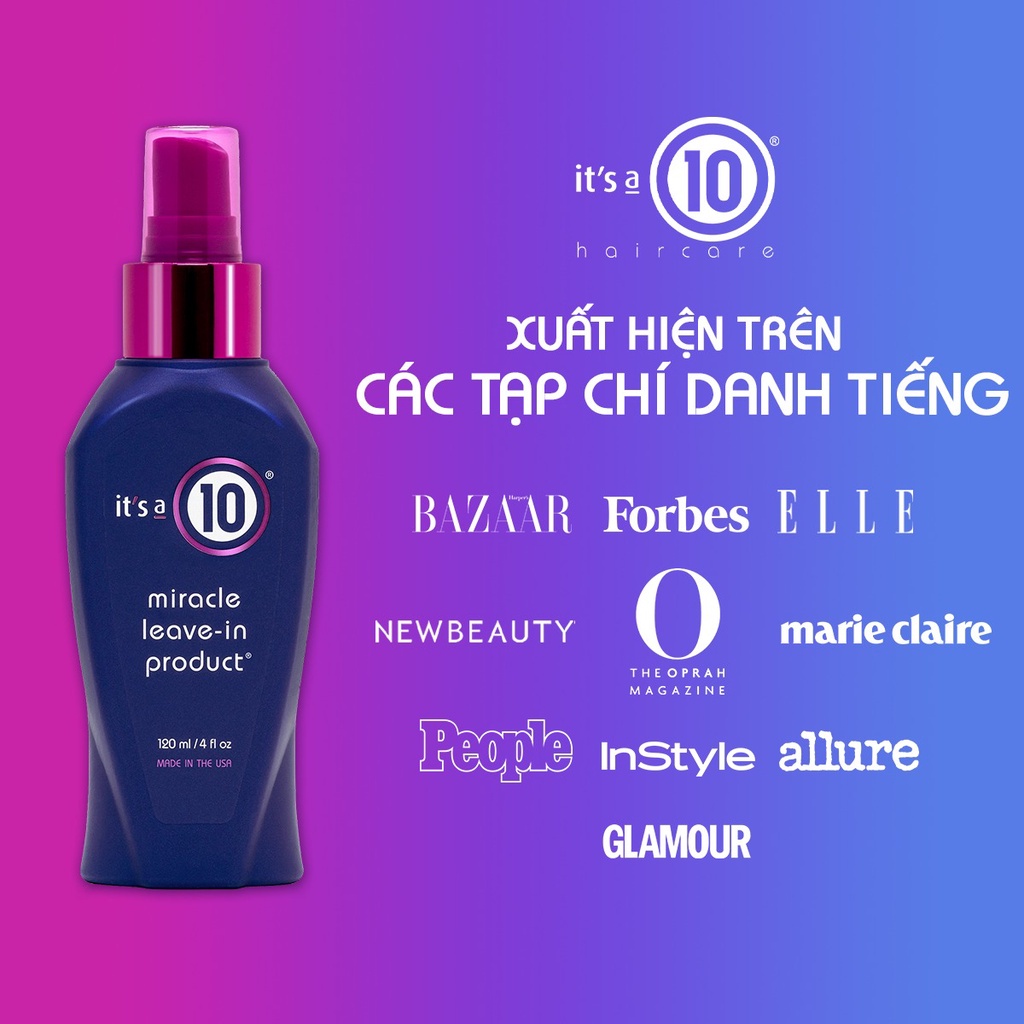 Xịt Dưỡng Tóc It’s A 10 Miracle Leave in Product