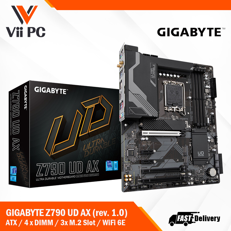 GIGABYTE Z790 UD AX (rev. 1.0) ATX Motherboard, Z790 WiFi 6E LGA 1700 ...