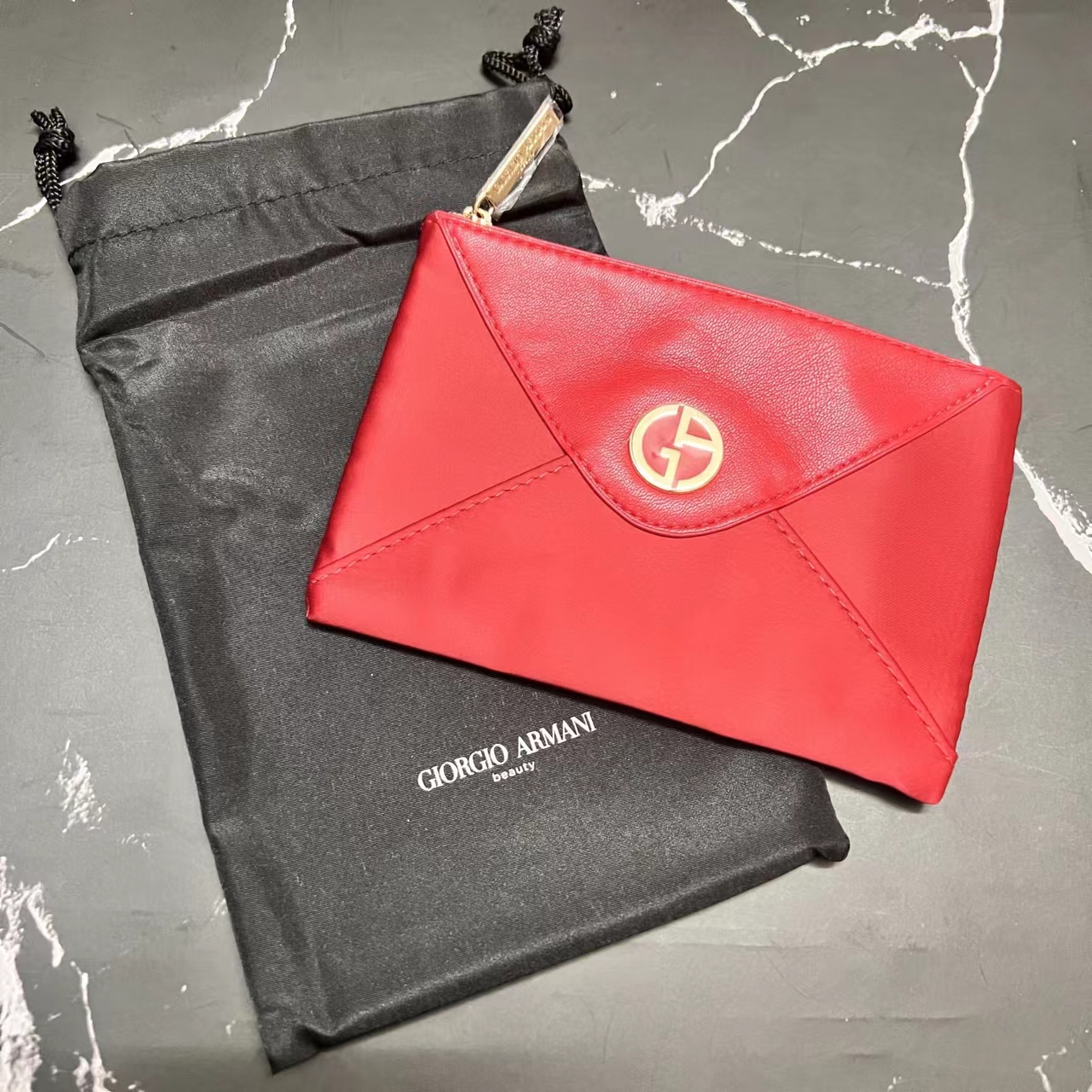 Giorgio Armani Beauty Red Premium Pouch | Lazada Singapore