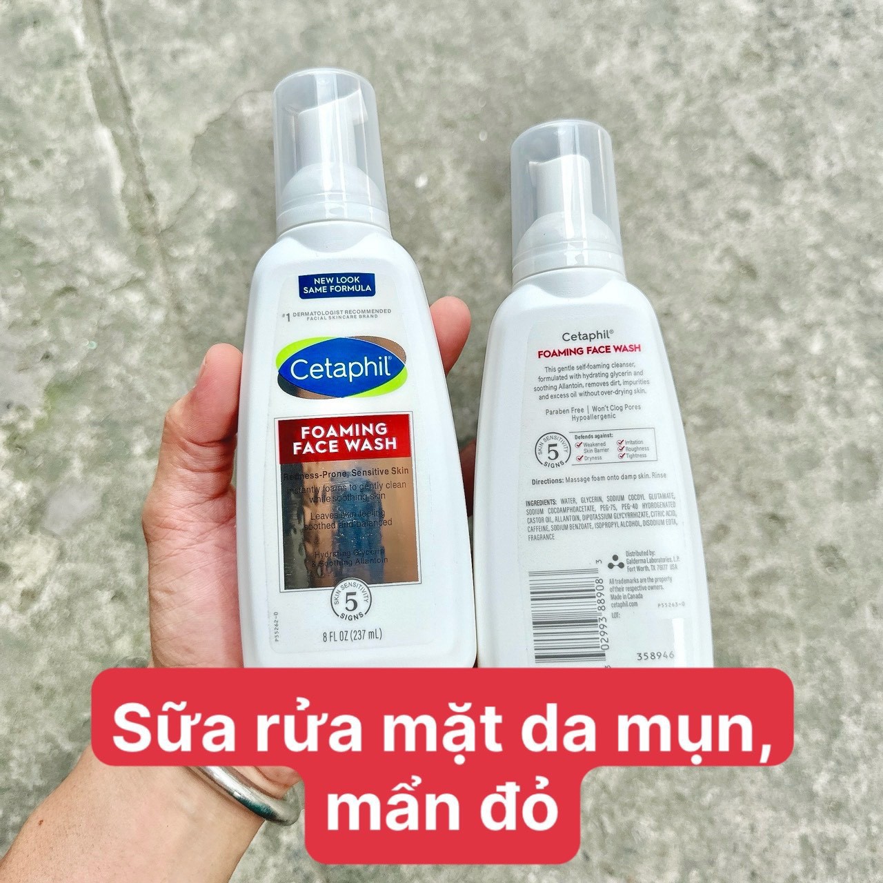 Sữa rửa mặt cetaphil Gentle Foaming 236ml Dưỡng ẩm , Phục Hồi Làn da , làm sạch Chân Lông