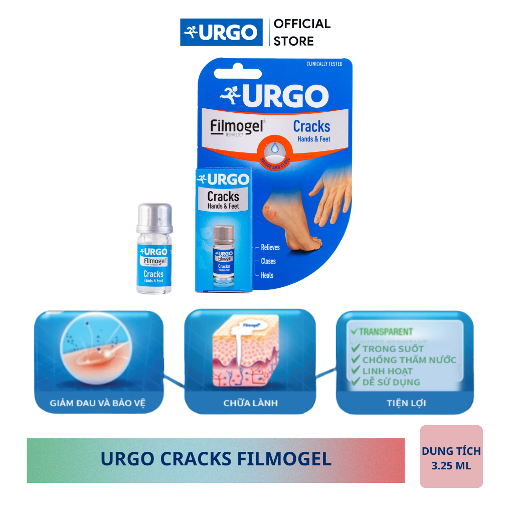 Gel làm giảm nứt nẻ Urgo Cracks Filmogel Dung tích 3,25ml thumbnail