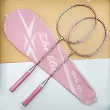 ภาพขนาดย่อของภาพหน้าปกสินค้าTH BE ALONE Double alloy badminton racket sle for beginners Professional game use home game party game Available in two colors pink, blue จากร้าน TH BE ALONE บน Lazada ภาพที่ 6
