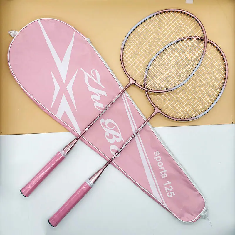 ภาพสินค้าTH BE ALONE Double alloy badminton racket sle for beginners Professional game use home game party game Available in two colors pink, blue จากร้าน TH BE ALONE บน Lazada ภาพที่ 6