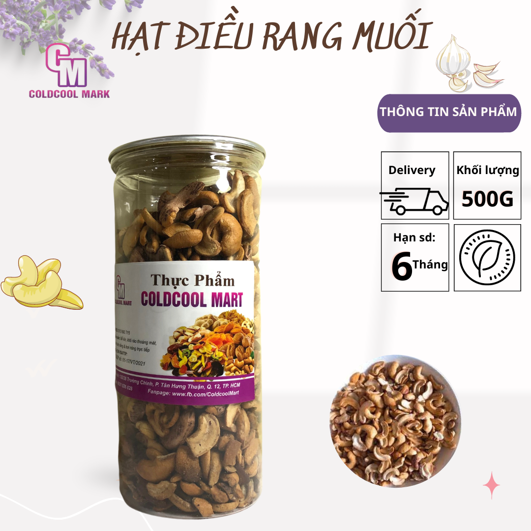 Hạt Điều Rang Muối Loại Vỡ 500g 2c Mart