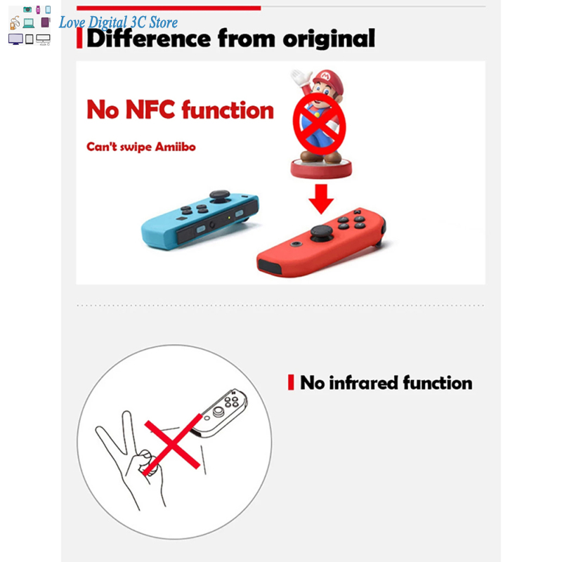 Joycon Switch Joystick Controller Left And Right Game Handle Bluetooth-compatible Wireless Gamepad With Remote With Hand Rope