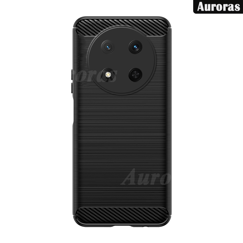 For Honor X9C Phone case Carbon Fiber Soft TPU Silicone Anti-fingerprint Shockproof Business Protection For Honor X9C 5G Cover casing HP.
