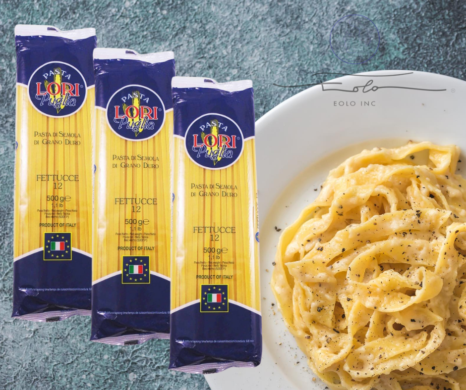 Pasta Lori Fettucce Fettuccine w/ wider noodles Durum Wheat Semolina