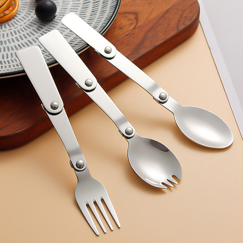 Outdoor%20portable%20three-sale%20spoon%20creative%20tableware%20304%20High%20Quality%20stainless%20steel%20folding%20spoon%20fork%20travel%20container%20-%20Image%204