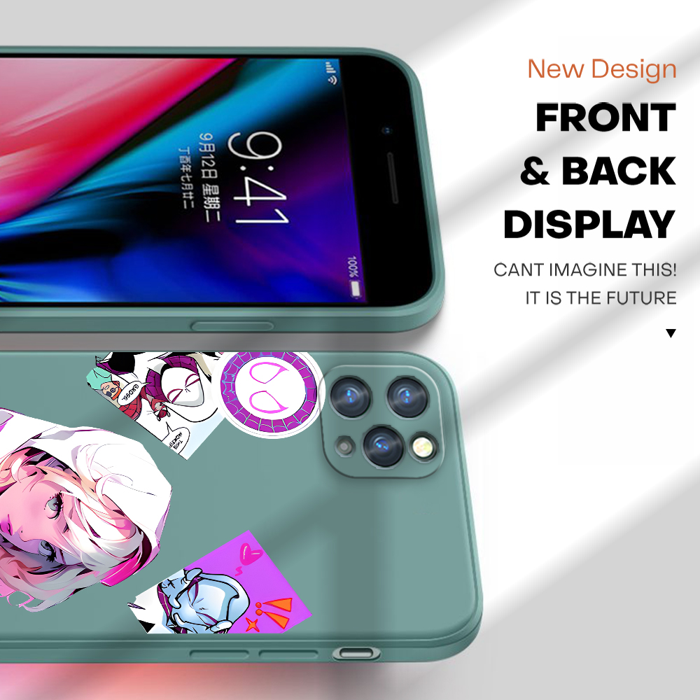 ZeroQiQi for OPPO F11 Pro Back Cover White Spiderman Gwen Full Lens Protection Thin Anti Drop Soft Silicone Phone Case. 
