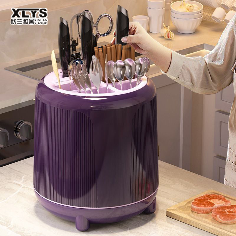 XINLANYASHE [Miễn Phí Vận Chuyển]Hộp đựng đũa giá đỡ bếp túi đựng công cụ có thể xoay hộp đựng đũa Hộp đựng đồ giá lưu trữ dao đa năng