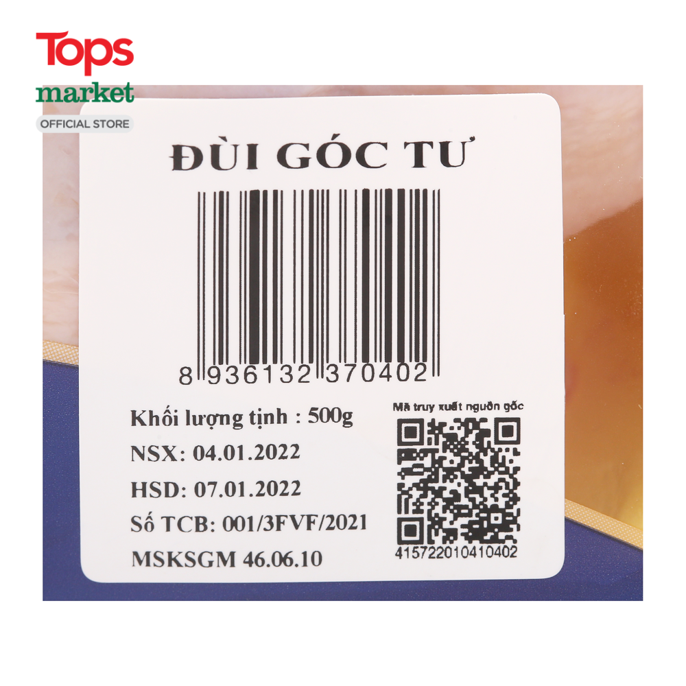 Đùi Gà Góc Tư 3F 500 Gram