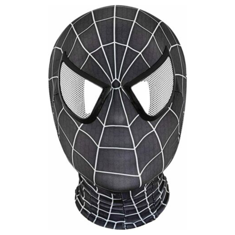 Spiderman Cosplay Mask 1:1 Helmet Spider Man PVC Costume Headgear Black ...