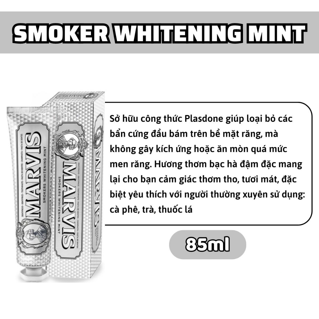 [ Full Mùi ] Kem đánh răng Marvis Toothpaste - Đầy đủ mùi hương