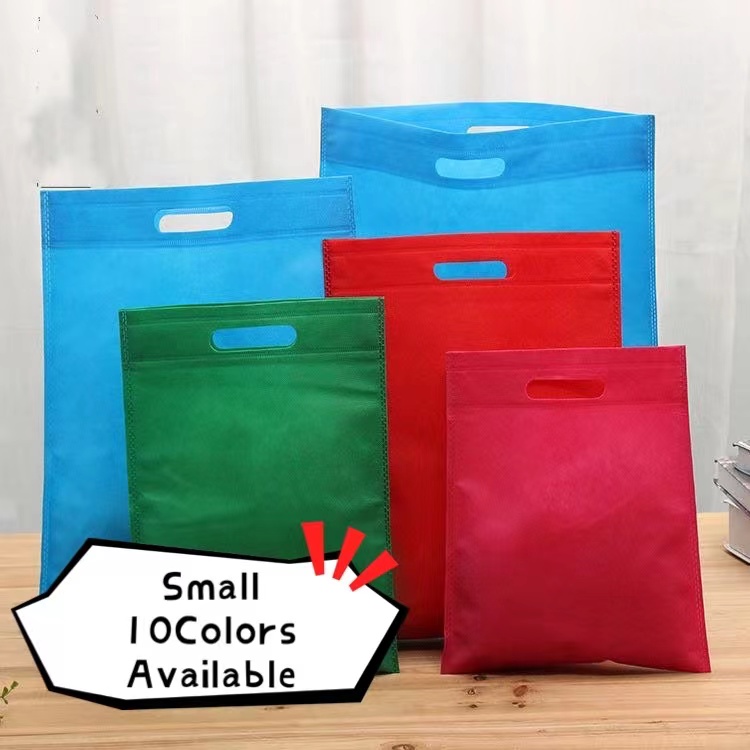 Small(8*11 Inches) 50 Pcs Flat Eco Bag Non-woven Handbag D Cut