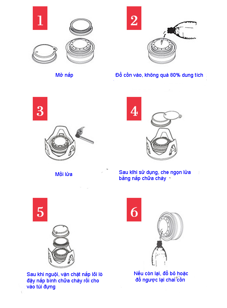 Bếp cồn mini du lịch dã ngoại