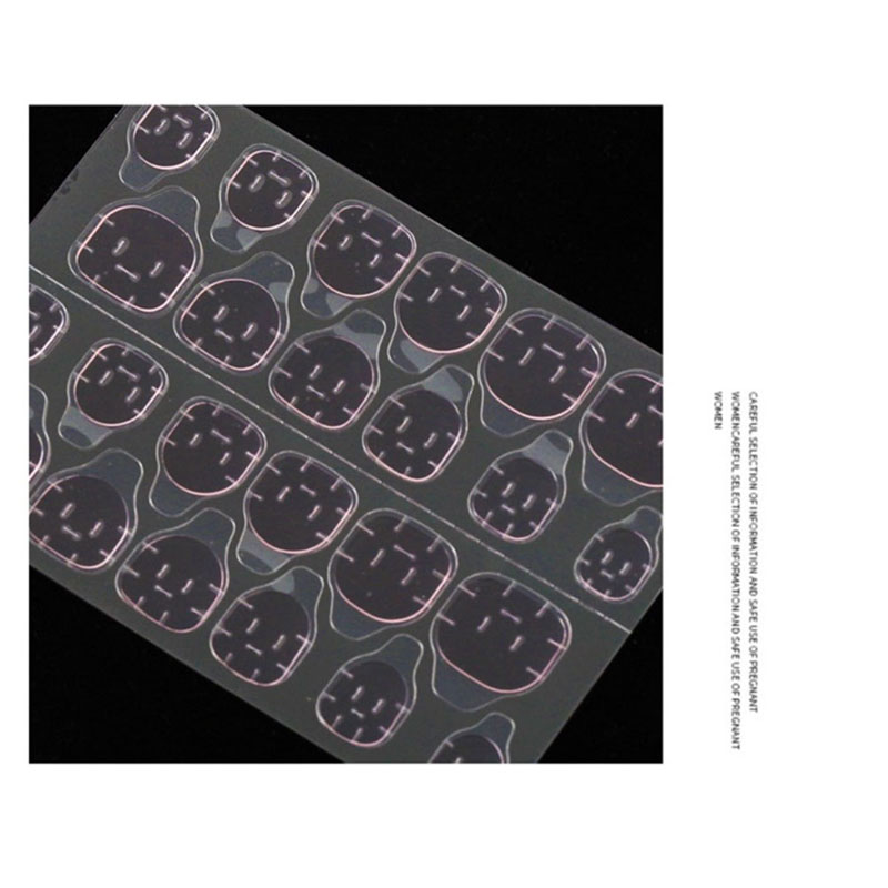 240Pcs Transparent Fake Nails Pink Jelly Double Sided Adhesive Ultra-Thin Tape. 