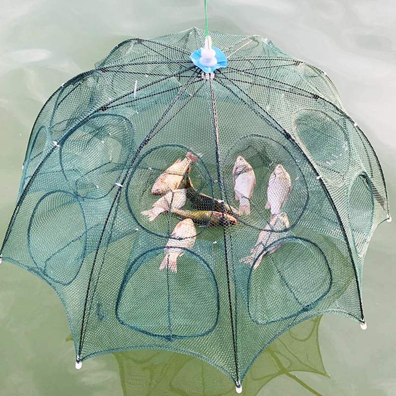 4-20 Holes Fishing Net Folded Portable Hexagon Fish Network Casting Net ...