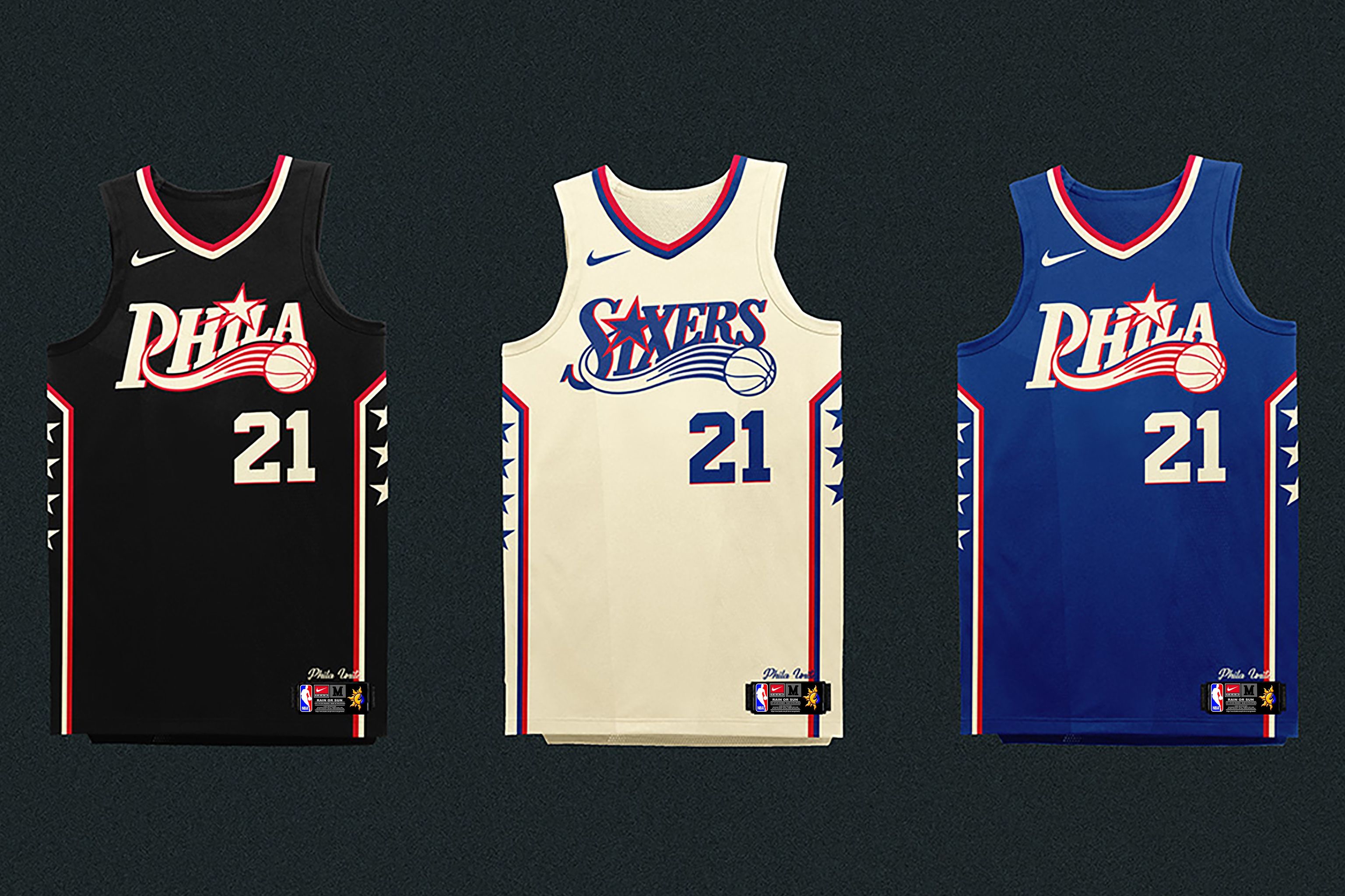 Blank Phila 76ers Jerseys w/ Braiding - Sixers B1715-333335