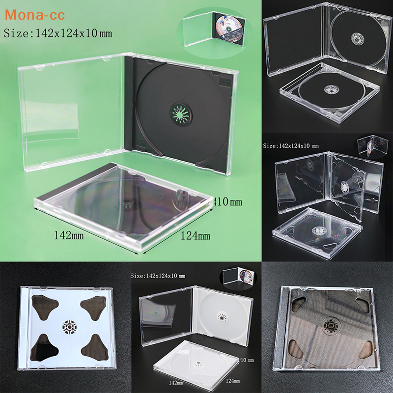 🔥CC Plastic DVD Case Portable CD Storage Box CD Package Case Durable DVD Box Thickened CD DVD Disc box