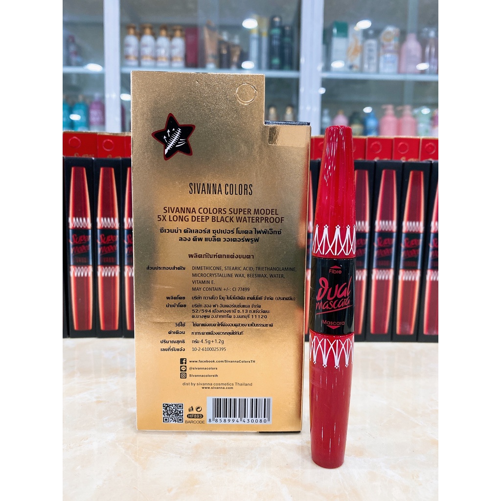 [FREESHIP]MASSCARA 5X LONG SIVANNA THÁI LAN