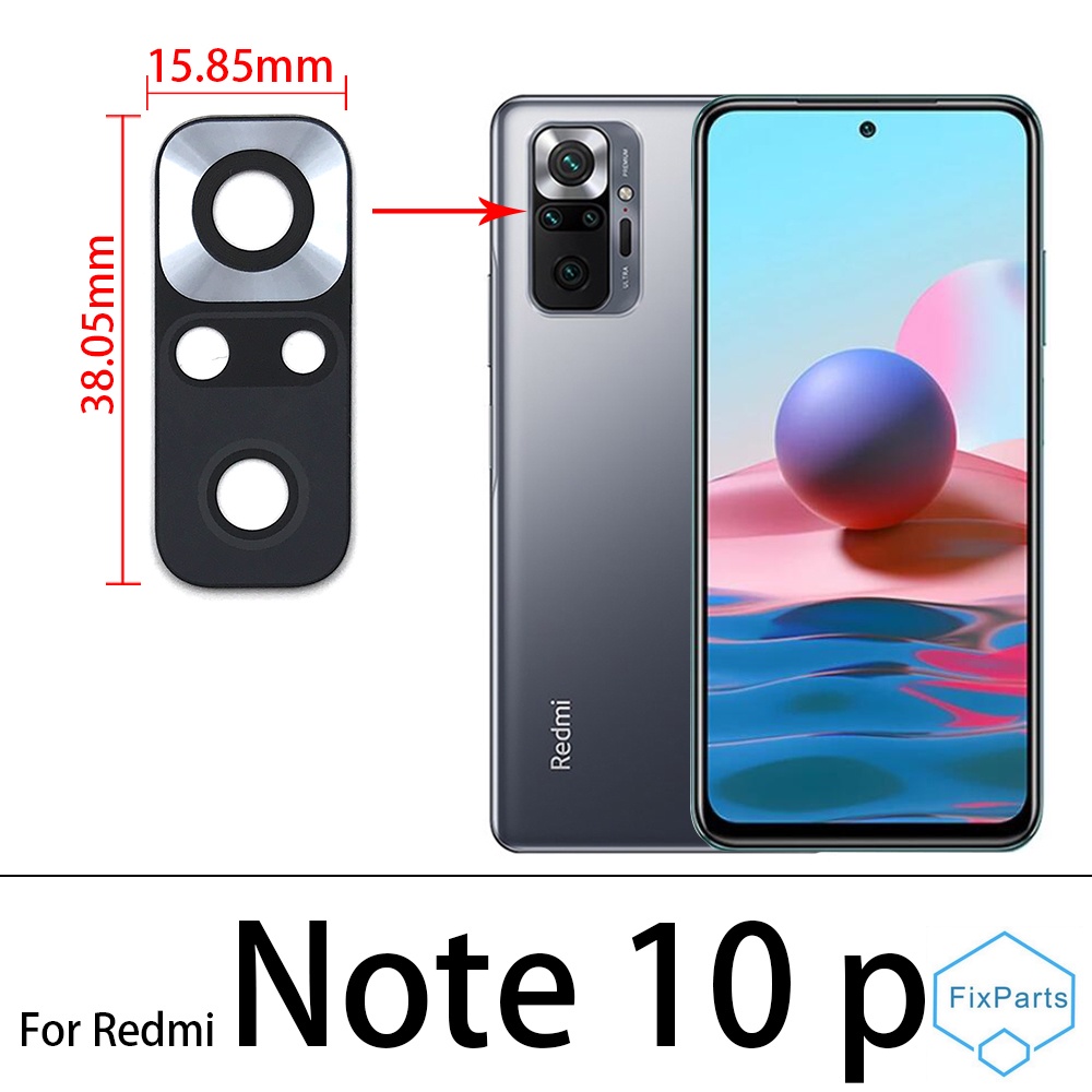 Rear Back Camera Glass Lens For Xiaomi Redmi Note 10 / Note 10s / Note 10 Pro / Note 10 5G With Adhesive Sticker. 