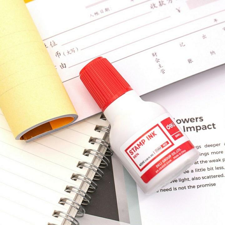 Mực con dấu Deli 9874 - 40ml