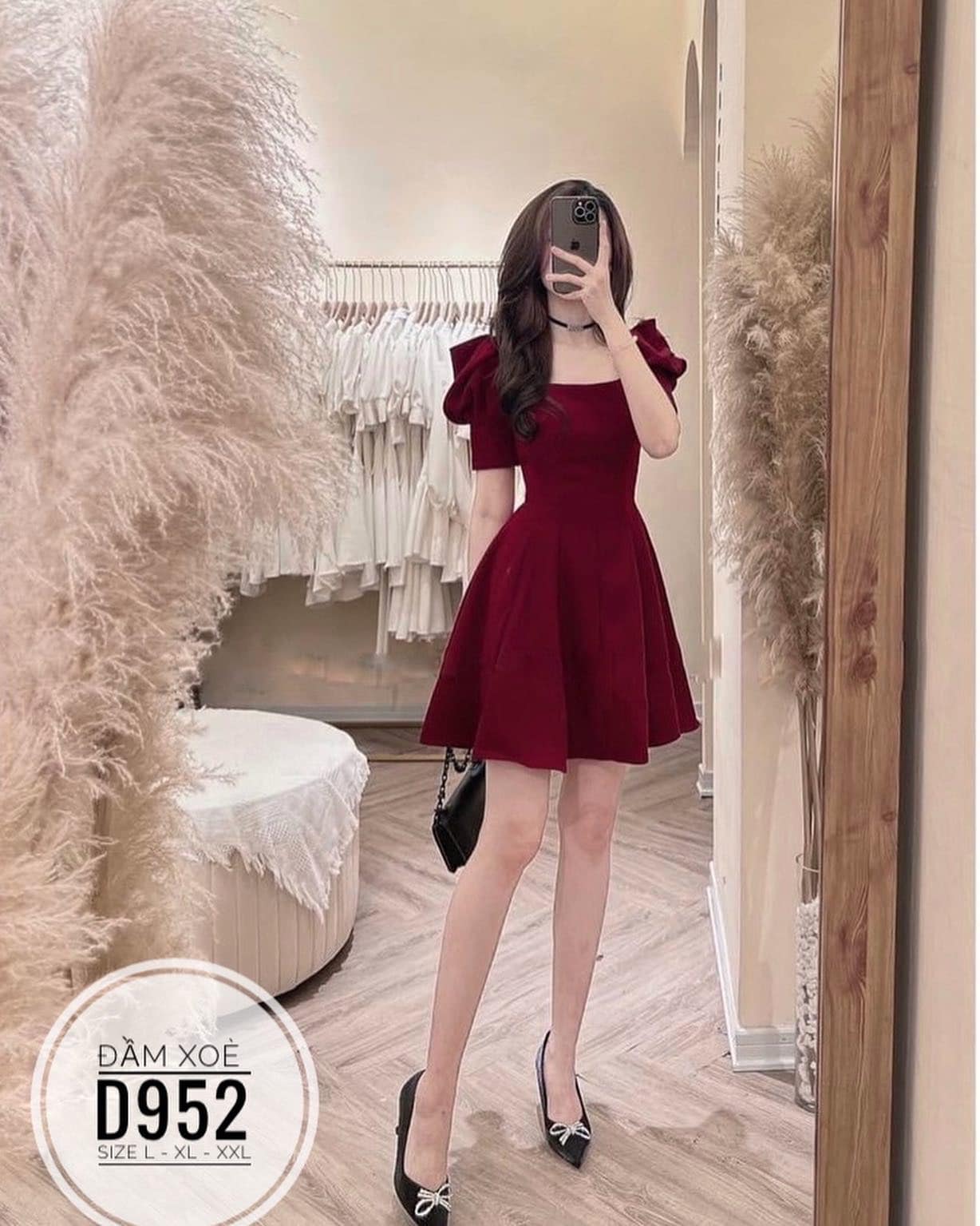 ĐẦM BIGSIZE NHÚN TÀ CHỮ A ĐI TIỆC (L-2XL)