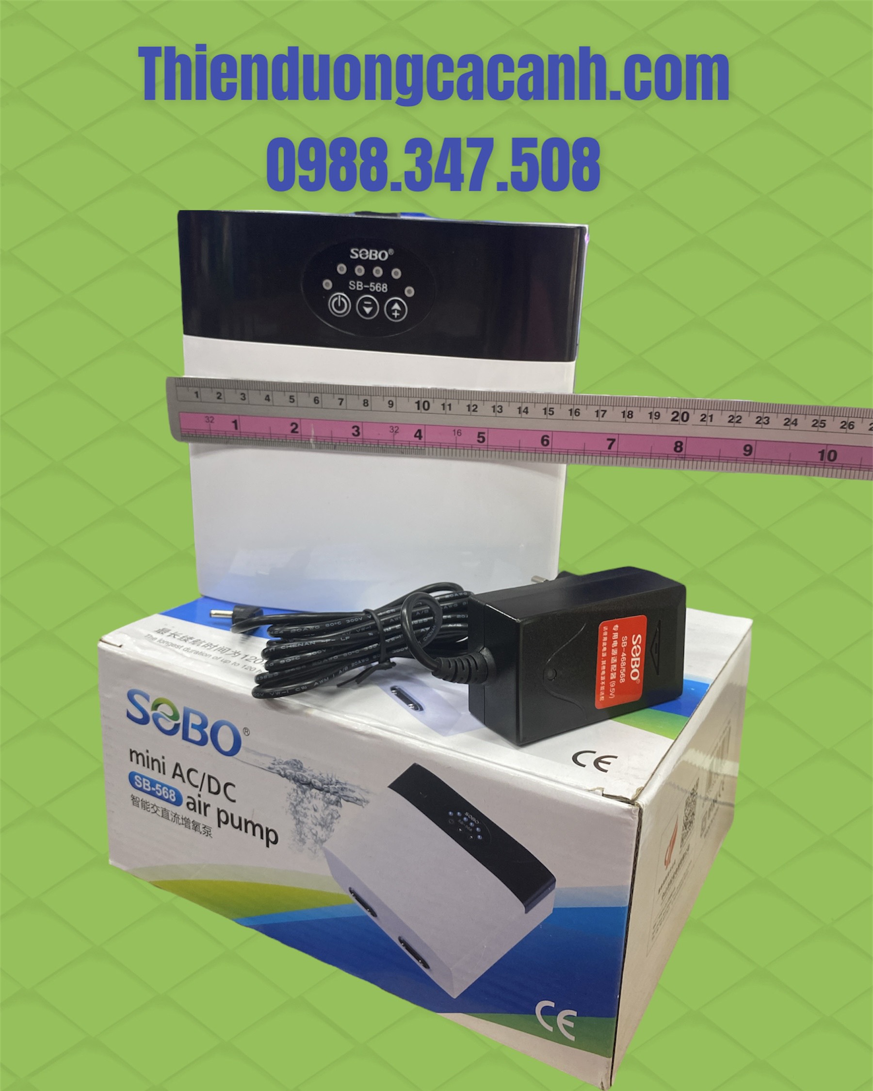 Sủi Oxy Tích Điện Mini SOBO SB-568 (4 Vòi)