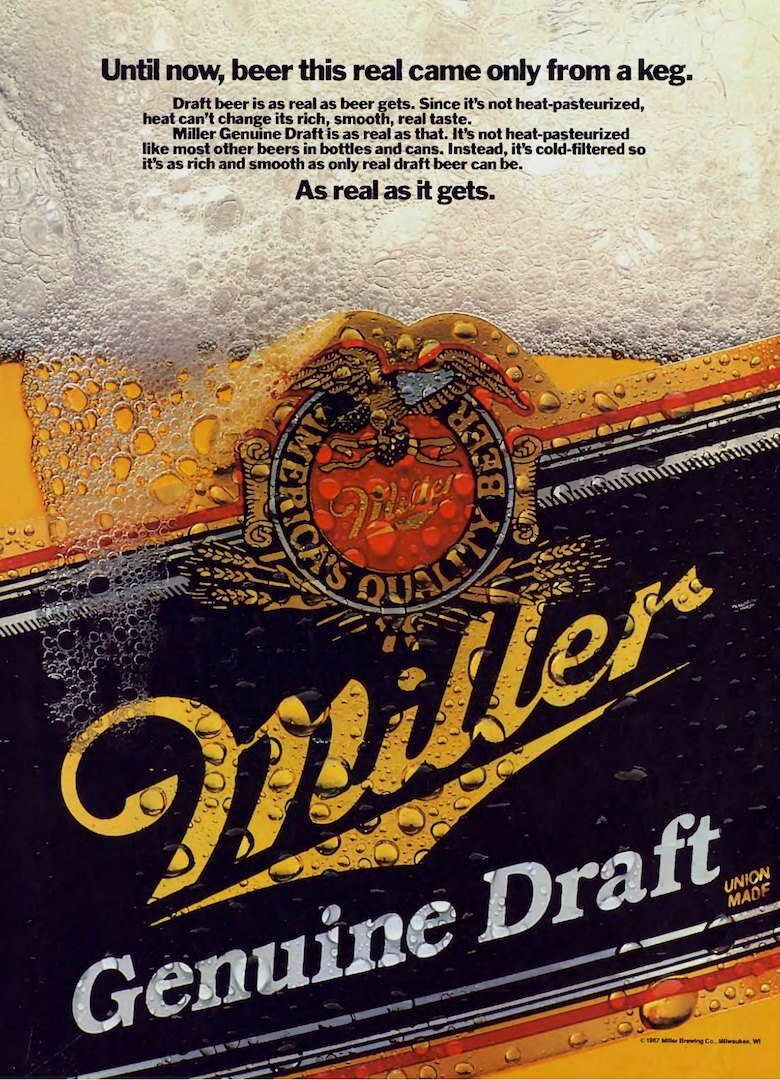 Bia Miller Genuine Draft Chai 330ml